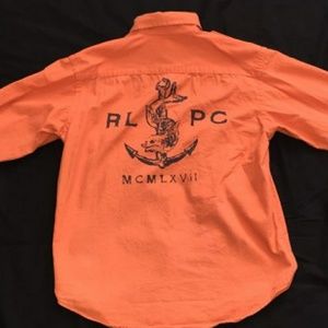 Boys size 10-12 Long Sleeve Button Down Polo Shirt